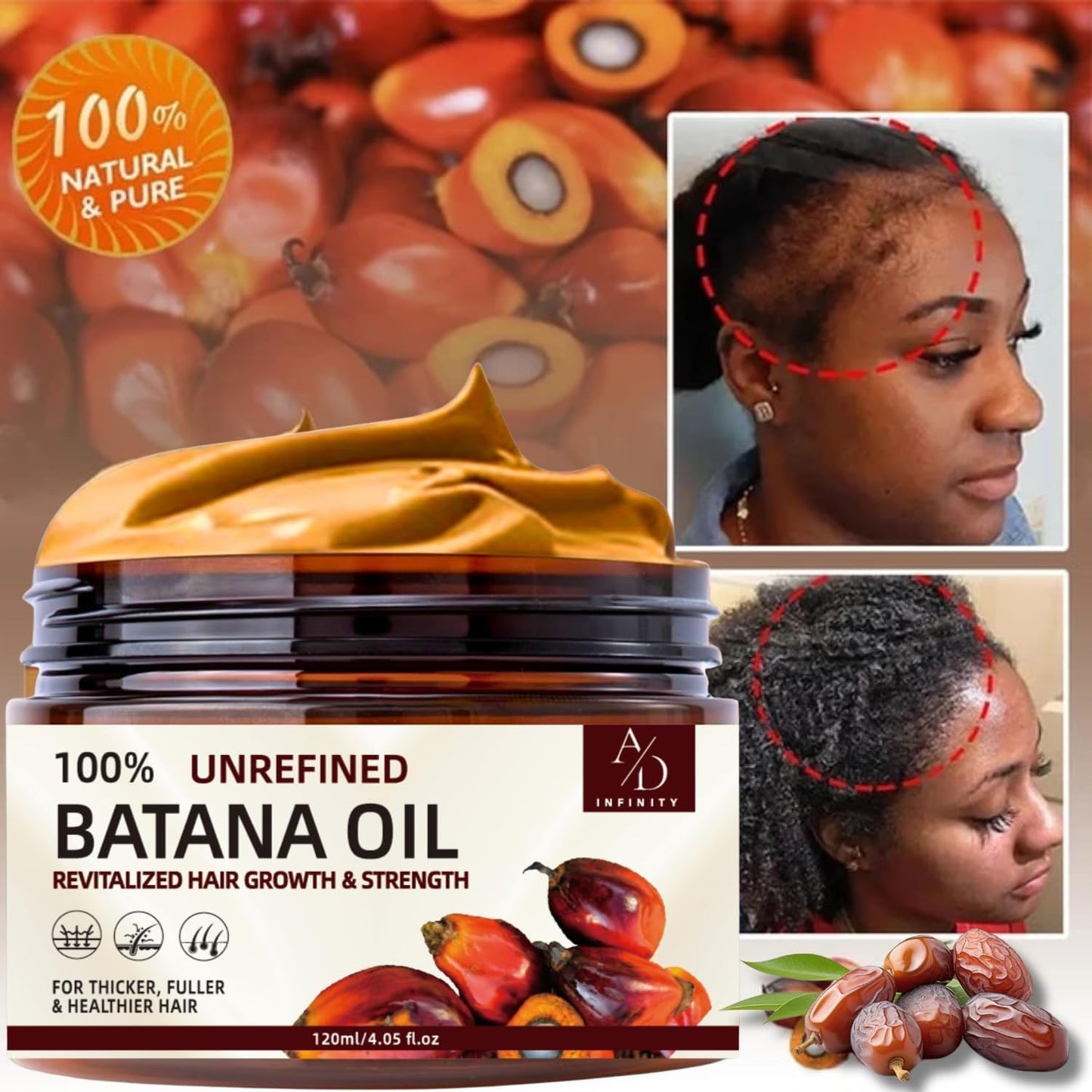 100% Raw & Unrefined Batana Oil